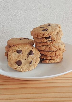 米粉とオートミールでチョコチップクッキー-レシピのメイン写真