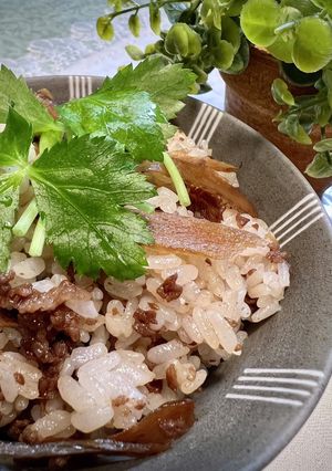 牛肉＊牛蒡＊生姜の混ぜご飯（改訂）-レシピのメイン写真