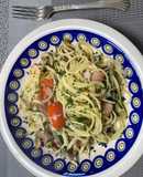 マコモダケ・きのこ・ベーコンのパスタ