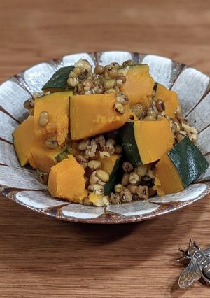 材料たったの4つ☆緑豆とかぼちゃの煮物-レシピのメイン写真