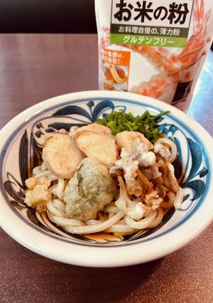 季節野菜のサクサク米粉天ぷらうどん-レシピのメイン写真