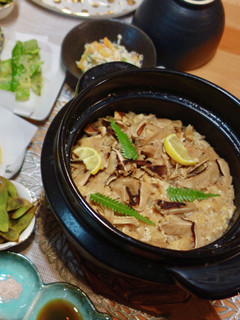 土鍋で3合松茸ご飯-レシピのメイン写真