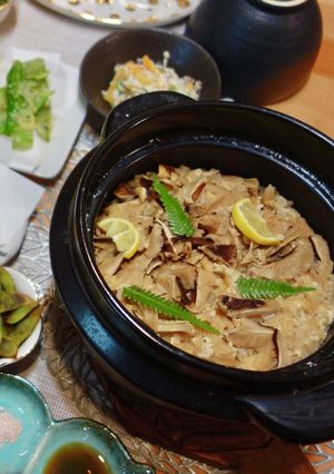 土鍋で3合松茸ご飯-レシピのメイン写真