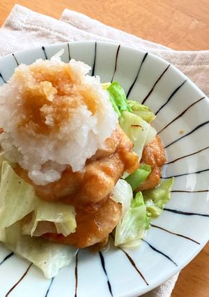 醤油チキンと塩キャベツのおろしポン酢のせ-レシピのメイン写真