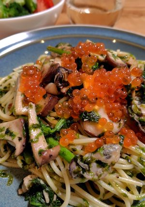 青のりの佃煮で！和風パスタ-レシピのメイン写真