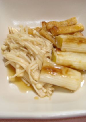 焼きねぎとキノコのレモン醤油和え♪-レシピのメイン写真