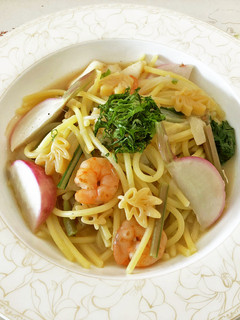 蕪とシーフードの和風スープパスタ-レシピのメイン写真