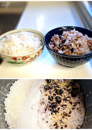 一度に雑穀と白米を炊いてみよう！-レシピのメイン写真