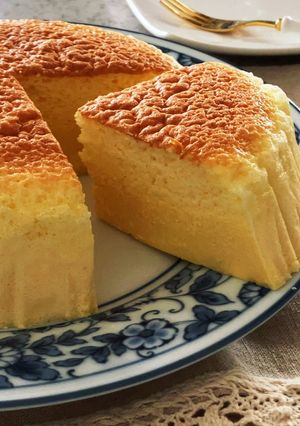 米粉で作る♫ふんわりスフレチーズケーキ-レシピのメイン写真