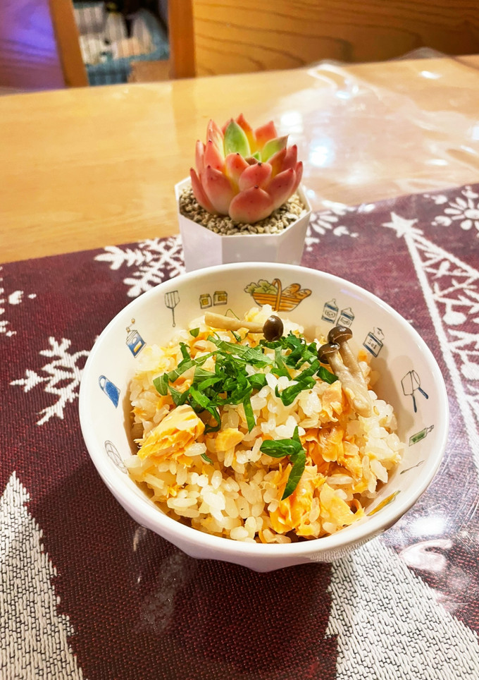 鮭ときのこの簡単炊き込みご飯-レシピのメイン写真