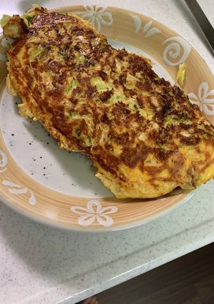 ツナとキャベツのチーズ入りとんぺい焼き風-レシピのメイン写真
