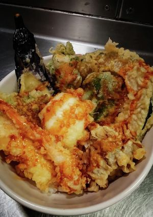 魚介と野菜で天丼！❨(@≧↺≦@)❩wノ-レシピのメイン写真