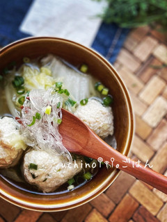 絶品肉団子入り♪♪白菜と春雨のスープ-レシピのメイン写真