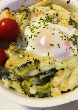 鶏肉＆ゴーヤーの目玉やきグラタン-レシピのメイン写真