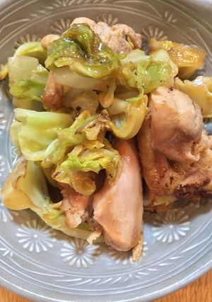 鶏もも肉ときゃべつのごま油ぽん酢炒め-レシピのメイン写真