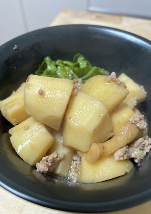 ねっとり☆とろーり！挽き肉と里芋の煮物-レシピのメイン写真