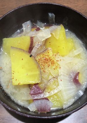 ほっこり【さつまいものお味噌汁】-レシピのメイン写真