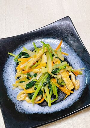 根みつばのごま油炒め-レシピのメイン写真