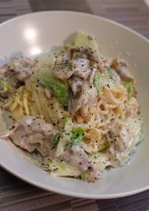 豚肉と白菜のクリームパスタ-レシピのメイン写真