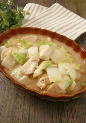 鶏肉と白菜のにんにく味噌あんかけ-レシピのメイン写真