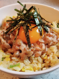 悶絶鬼旨!納豆卵かけチャーハン-レシピのメイン写真