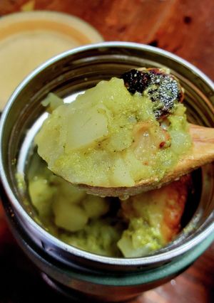 【スープ食】秋のよもぎで緑なスープ-レシピのメイン写真