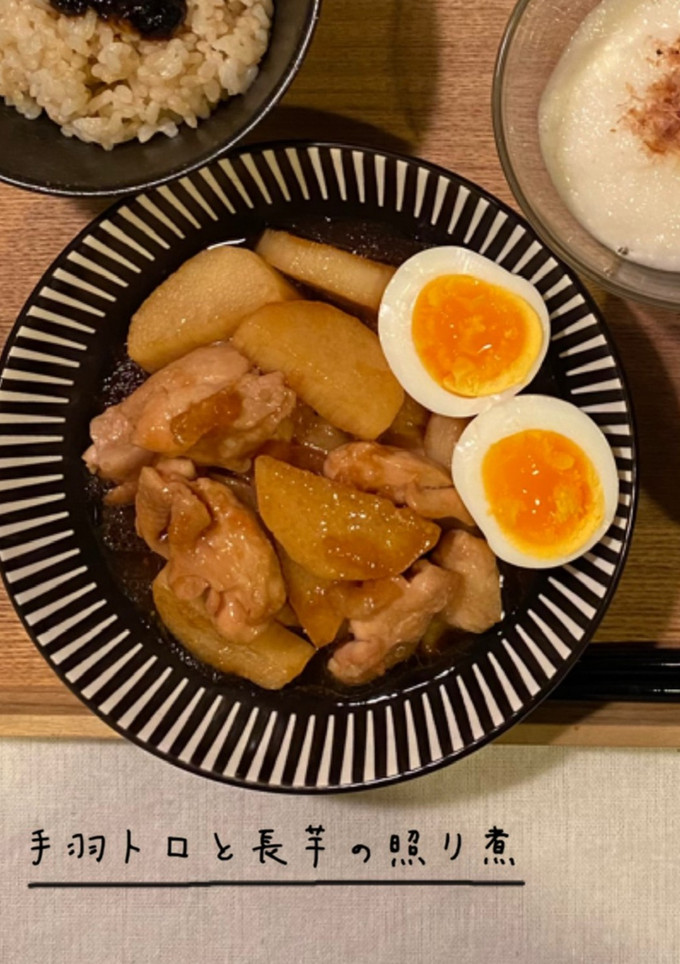 手羽トロと長芋の照り煮-レシピのメイン写真