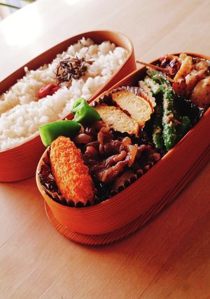 弁当★毎日記録★牛しぐれ煮とホタテバター-レシピのメイン写真