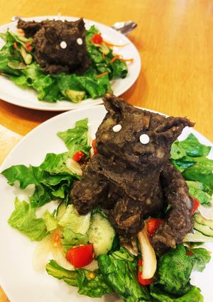 くろねこのポテトサラダ ハロウィン用-レシピのメイン写真