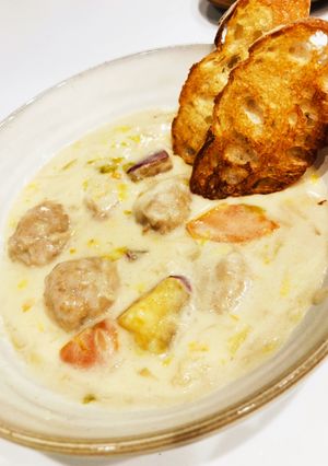 さつまいもと白菜のクリームシチュー-レシピのメイン写真