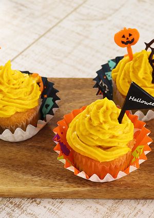 ハロウィンに★かぼちゃのカップケーキ-レシピのメイン写真