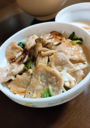 あっと言う間に完成！塩味の生姜焼き丼-レシピのメイン写真