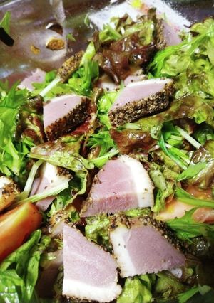 にんにくチップのサラダ、今度はカモ肉と-レシピのメイン写真