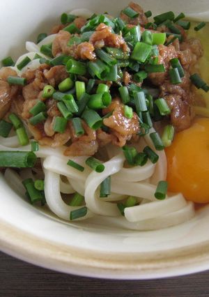 がっつり☆お肉で食べる男のうどん-レシピのメイン写真