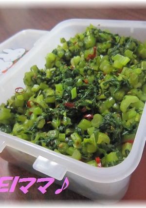 材料1つ！ご飯が進む♪かぶの葉炒め-レシピのメイン写真