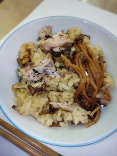 とろさば水煮缶となめたけの炊き込みご飯-レシピのメイン写真
