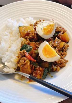 かぼちゃのキーマカレー-レシピのメイン写真