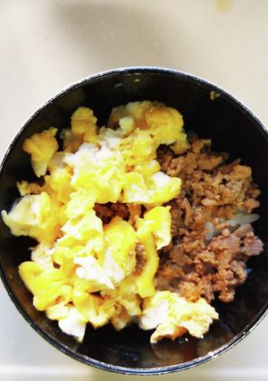 そぼろと卵の2色丼-レシピのメイン写真