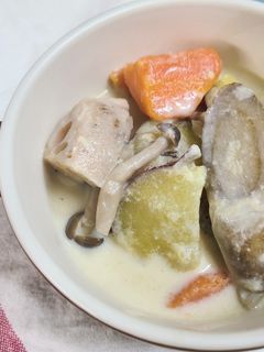 根菜ときのこの豆乳味噌スープ-レシピのメイン写真