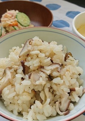 たんぱく質UP！　きのこのミルクごはん-レシピのメイン写真