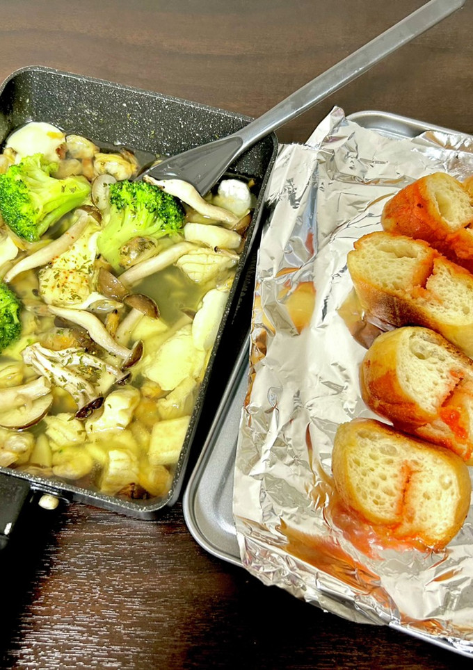 【卵焼き器で代用】海鮮アヒージョ-レシピのメイン写真