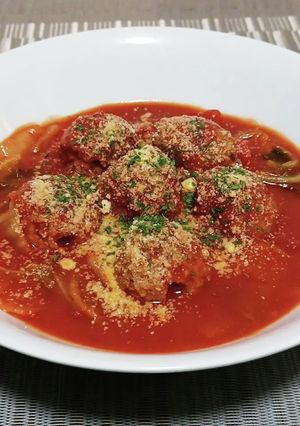 超簡単！ミートボールのトマト煮込み！！-レシピのメイン写真