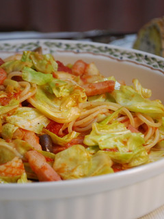 旬☆春キャベツのトマトソースパスタ♪-レシピのメイン写真