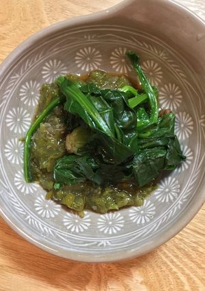 めかぶとほうれんそうのゆずぽん酢和え-レシピのメイン写真