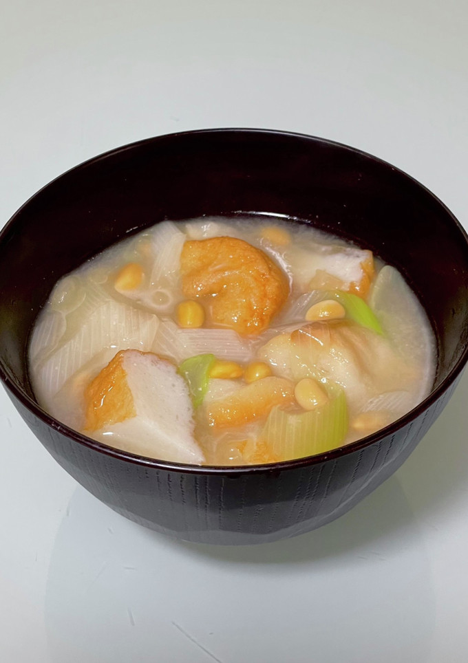 さつま揚げと納豆の…お味噌汁-レシピのメイン写真