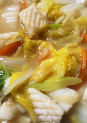 おでん残り汁でいかのあんかけ-レシピのメイン写真