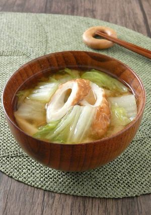 ちくわと白菜のみそ汁-レシピのメイン写真