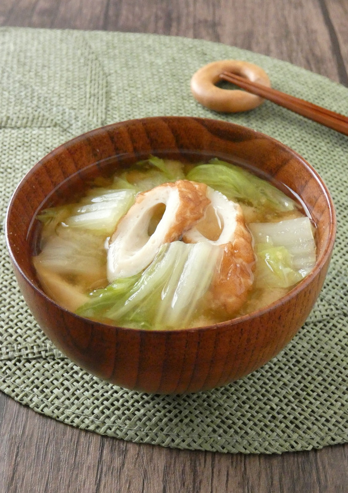 ちくわと白菜のみそ汁-レシピのメイン写真