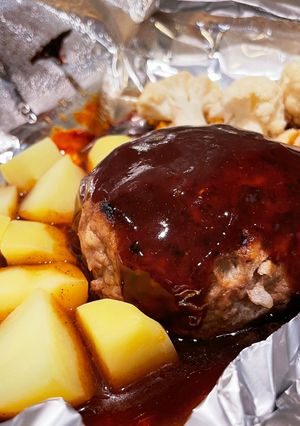 包み蒸し焼きハンバーグ-レシピのメイン写真