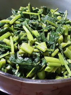 無農薬野菜・空芯菜の炒め物-レシピのメイン写真